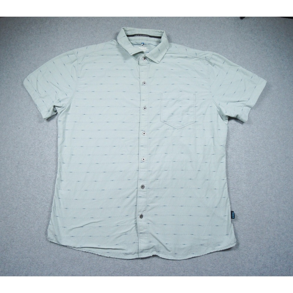 Kuhl Men's Light Sage Short Sleeve Button-Down Shirt